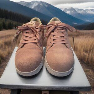 Puma Safety Womens Heritage Low Composite Toe Pink Suede Size 8.5 Oil & Slip Res